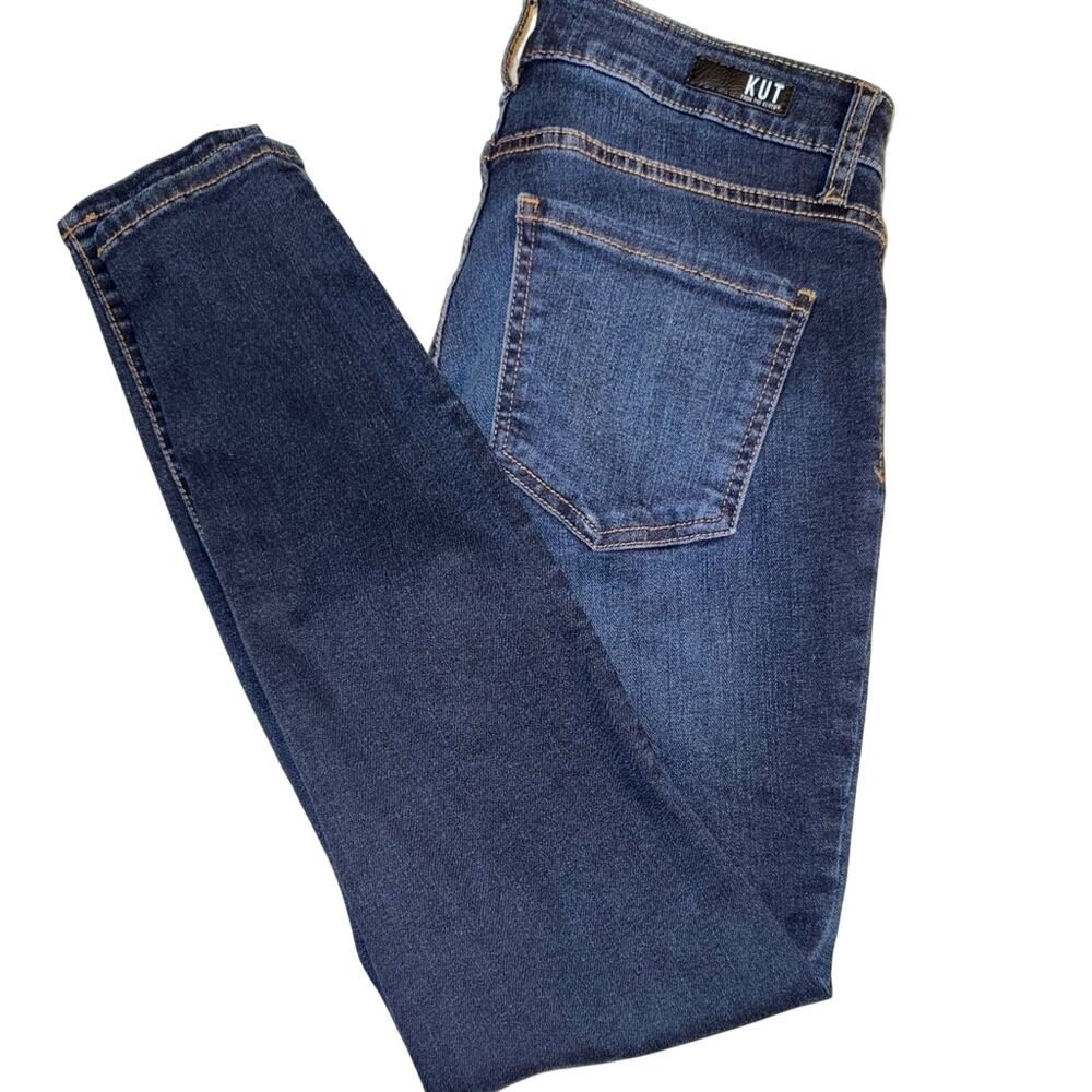 Kut from the Kloth jeans Donna high rise ankle skinny blue denim stretch Sz 4